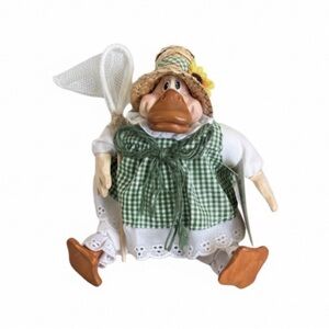 Russ Berrie "The Country Folks" duck figurine named "Miss Happywings”